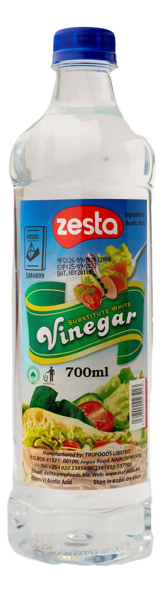 ZESTA WHITE VINEGAR 700ML